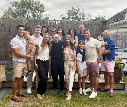 Justin's extended family in England